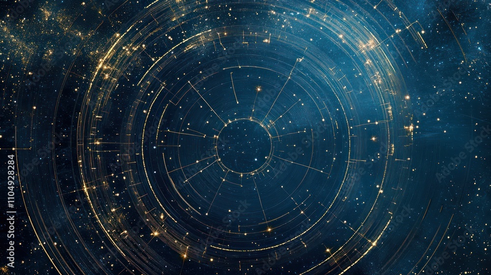 Cosmic Mandala: A Celestial Tapestry of Golden Radiance and Deep Blue Enigma Cosmic Mandala: A Celestial Tapestry of Golden Radiance and Deep Blue Enigma