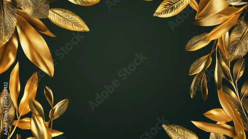 Luxurious Gold Leaf Aesthetics: High-End Design Backgrounds