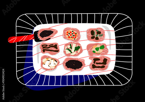Carpaccio plate