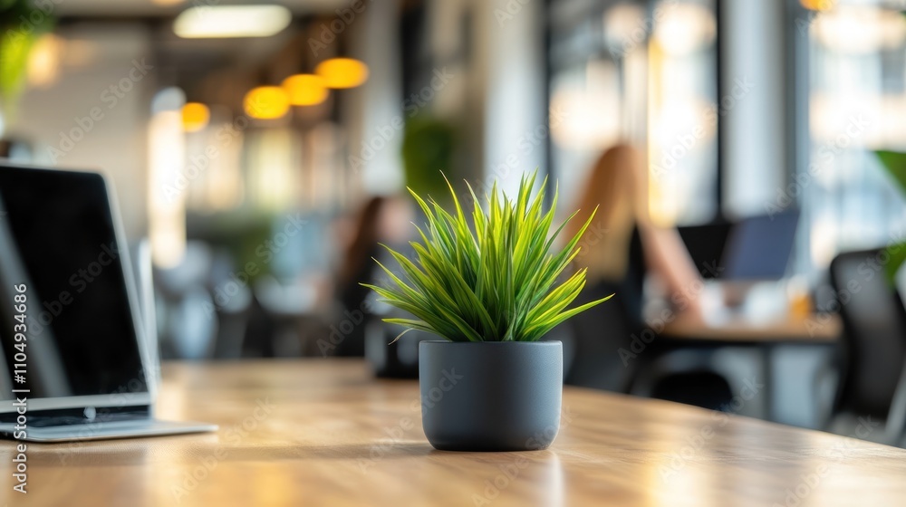 Business office with blurred people casual wear Business office with blurred people casual wear
