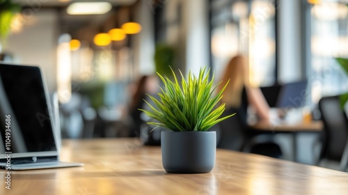 Wallpaper Mural Business office with blurred people casual wear Torontodigital.ca