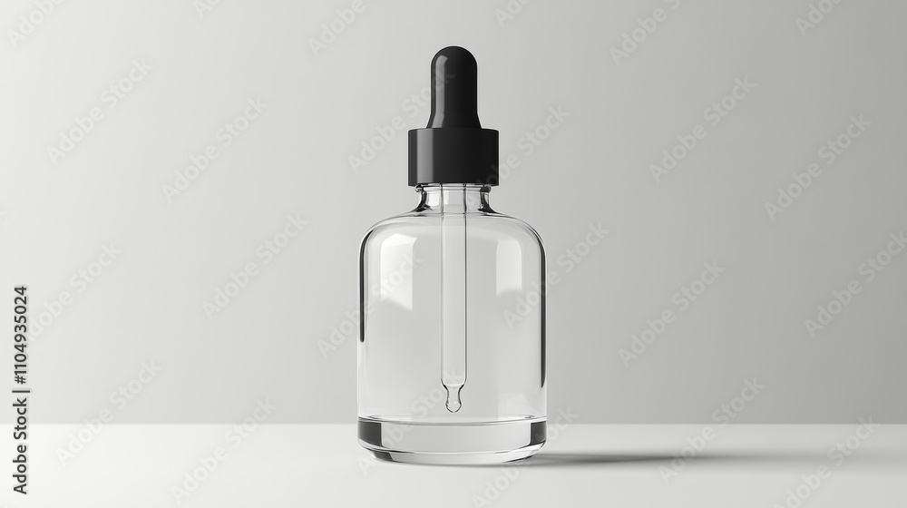 Mockup of colorful glass transparent bottle with dropper and black cap. Realistic vector illustration template set of liquid or oil cosmetic package with drop pipette for medical and skincare branding Mockup of colorful glass transparent bottle with dropper and black cap. Realistic vector illustration template set of liquid or oil cosmetic package with drop pipette for medical and skincare branding