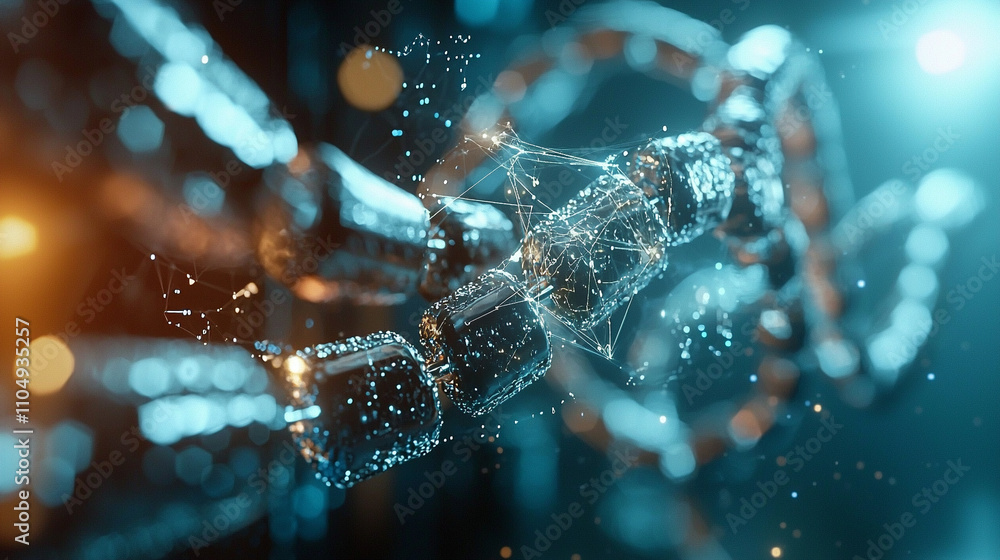 Ai-generated visuals of molecular structure digital lab abstract design tech environment futuristic concept for innovation Ai-generated visuals of molecular structure digital lab abstract design tech environment futuristic concept for innovation