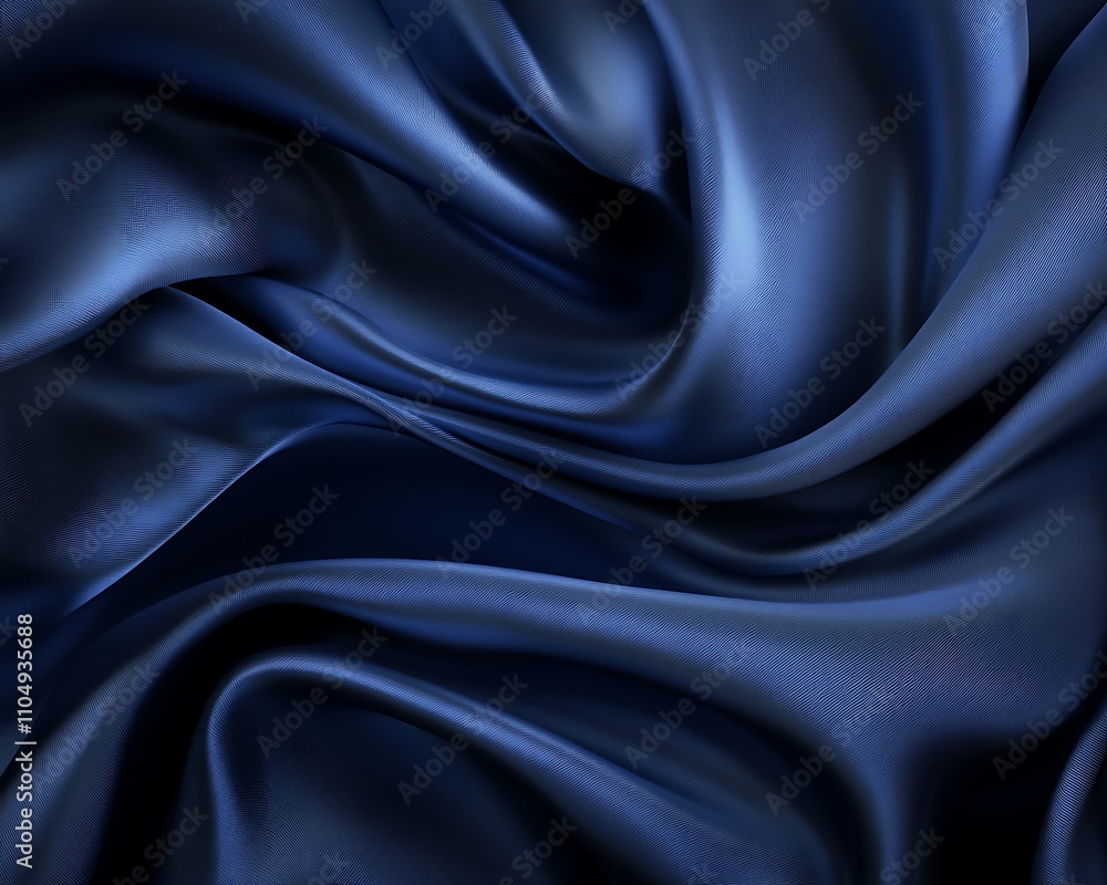 Elegant and smooth, this deep blue satin fabric creates a luxurious texture background Elegant and smooth, this deep blue satin fabric creates a luxurious texture background