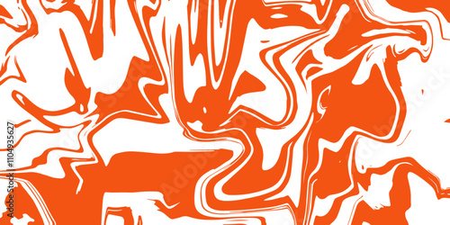 Abstract background with metallic chrome Orange liquid marvel art design with silk fabrick texture. Orange Marbleized Stripes With marble ink texture. Splash of paint