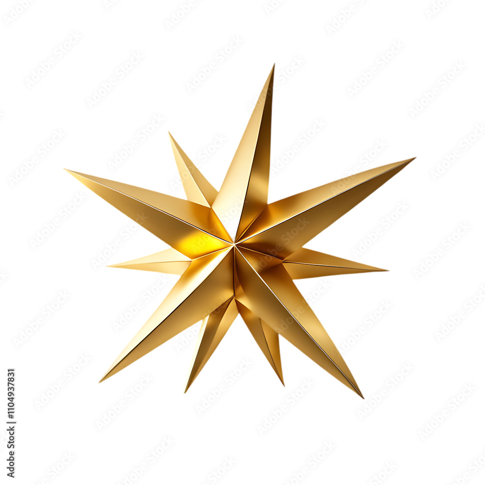 golden star isolated on transparent background golden star isolated on transparent background