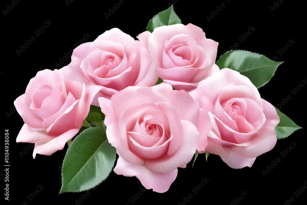 Close-up bouquet pink roses are full bloom rose flowers Close-up bouquet pink roses are full bloom rose flowers