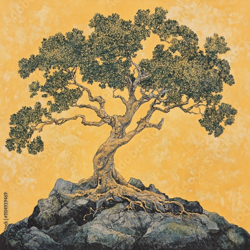 silhouette of a tree