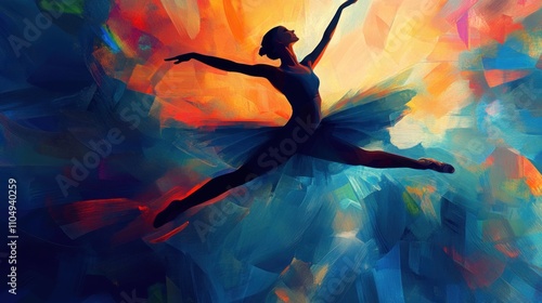 Ballet Dancer in Flight