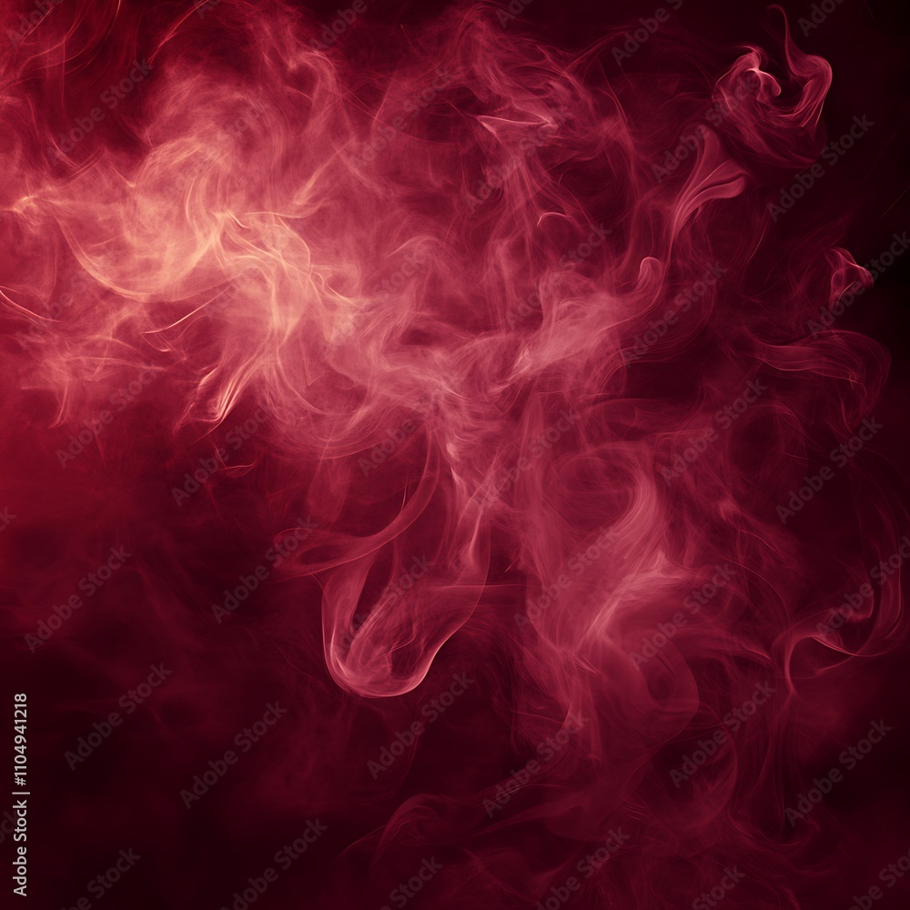 Fototapeta premium Red smoke on a black background