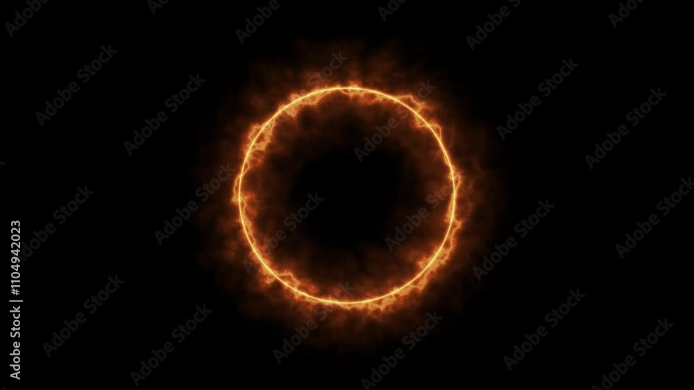 Red electric portal opening and closing. Red electric portal opening and closing.