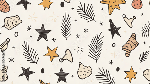 New Year Decoration Seamless Pattern for Elegant Design