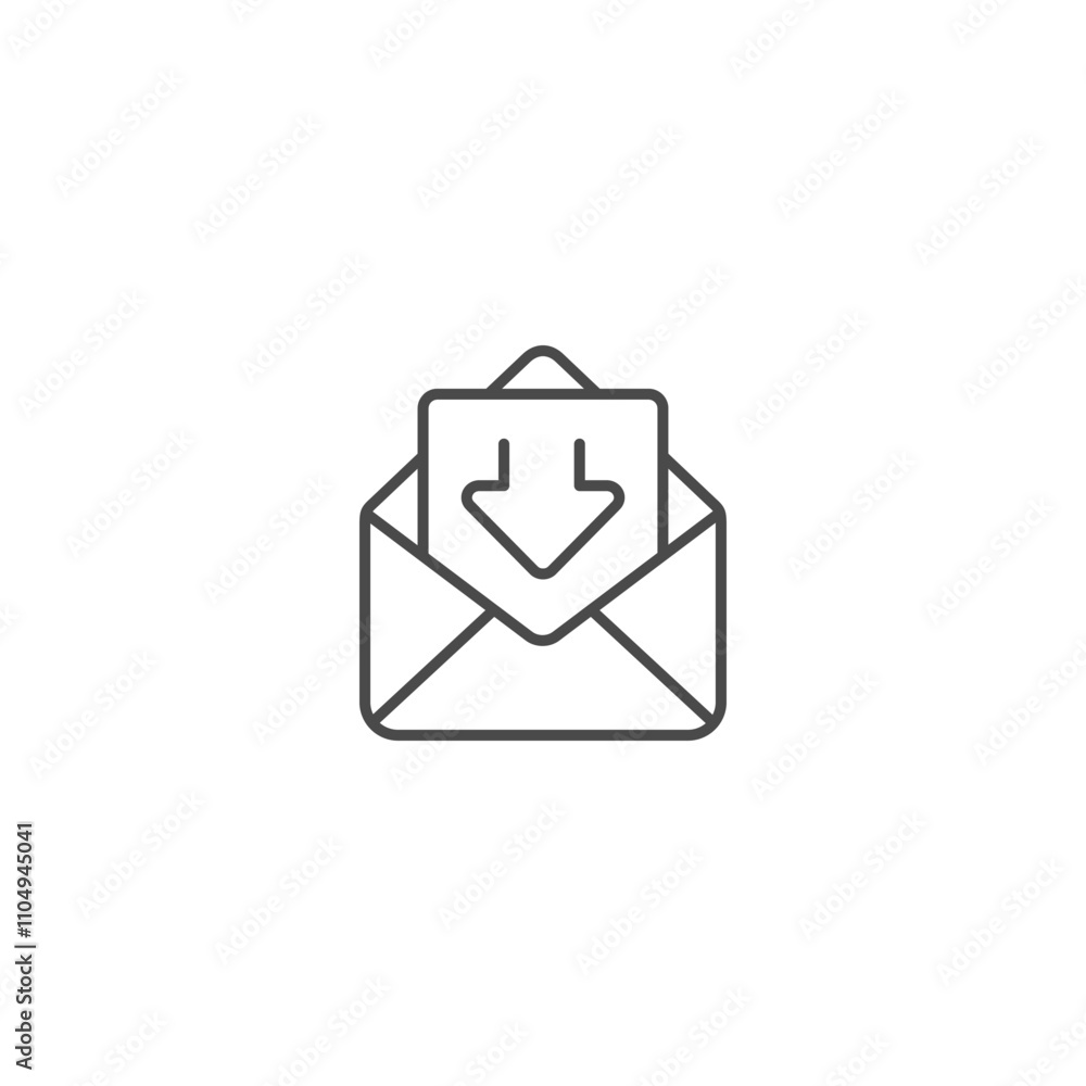 Received email icon template vector illustration Received email icon template vector illustration