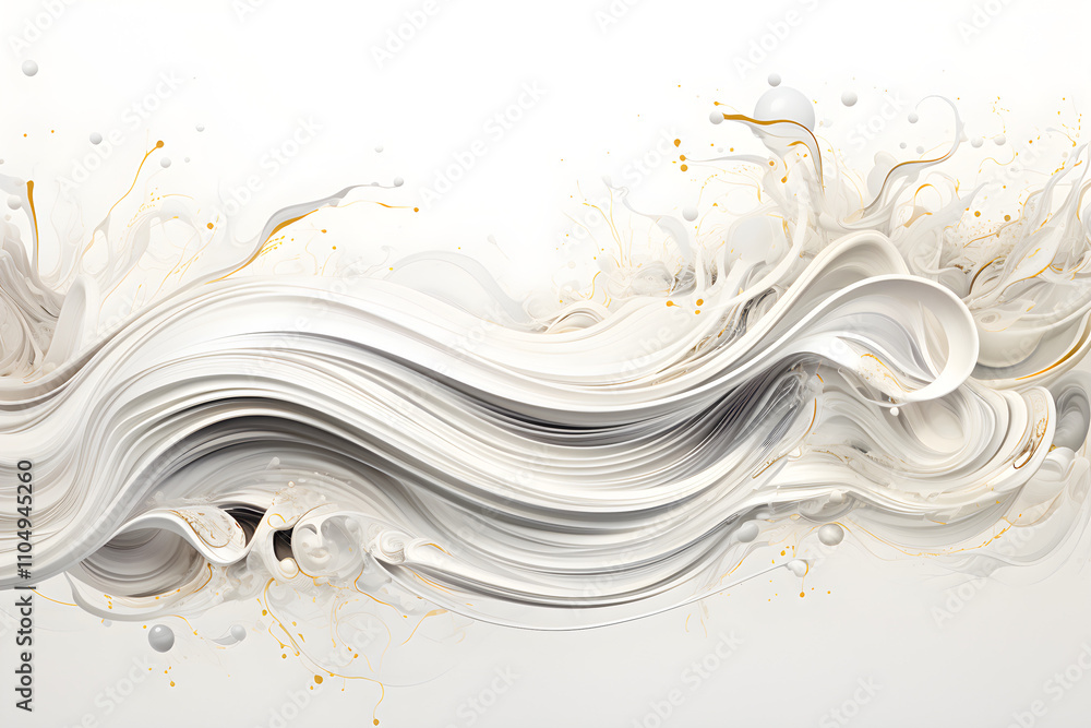 Abstract White Wave with Black Dots
Abstract White Wave with Black Dots
