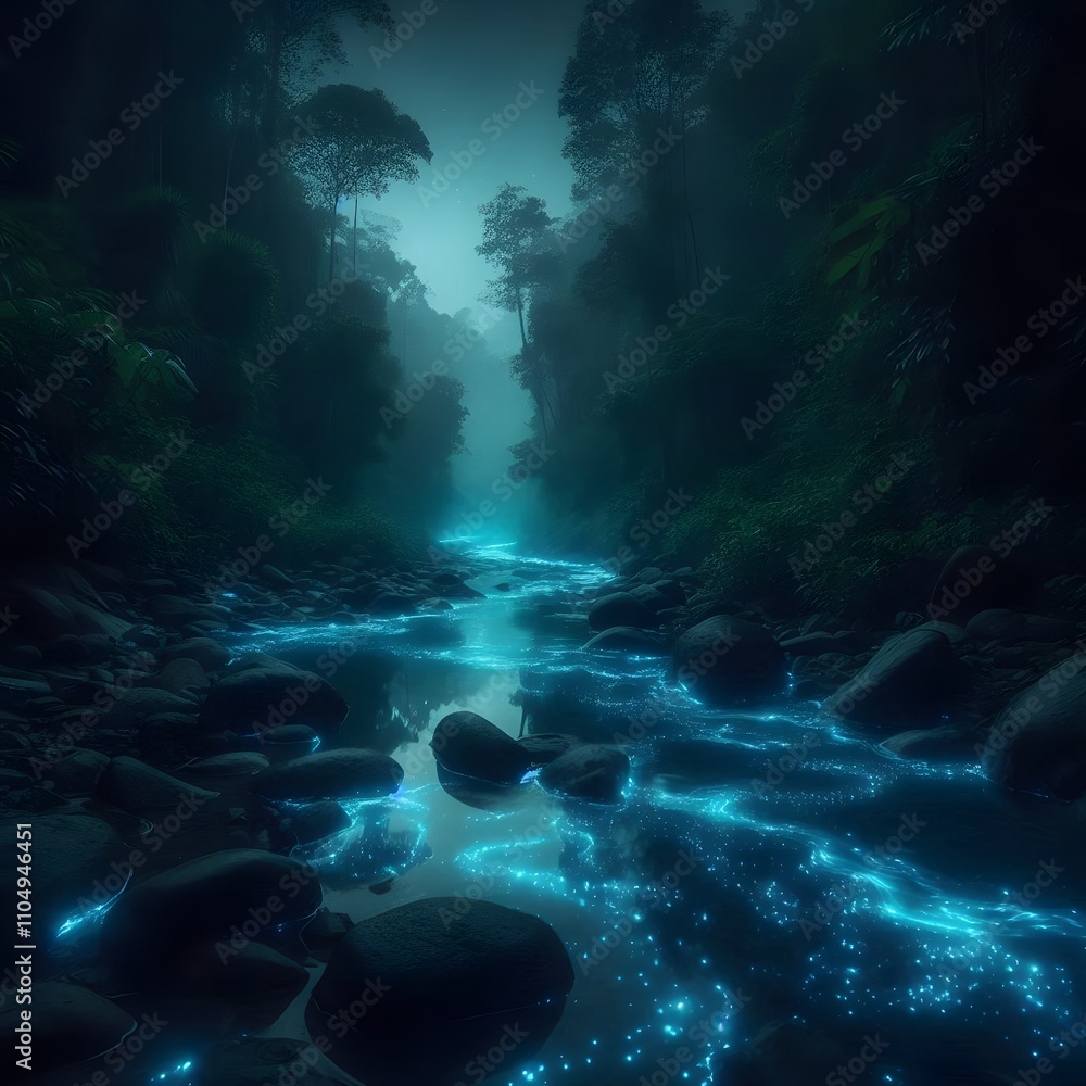 Fototapeta premium Enchanted River of Light