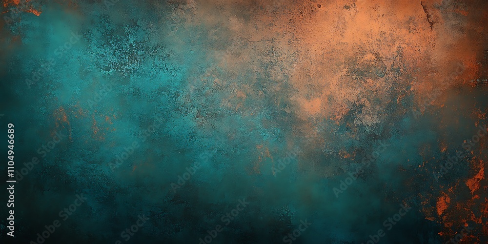 A mesmerizing abstract background with deep teal and warm copper A mesmerizing abstract background with deep teal and warm copper