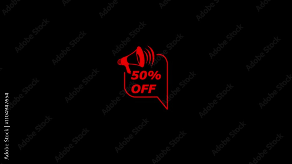 50 percent OFF Sale Discount Banner with megaphone. Discount offer price tag. 50 percent discount promotion flat icon. 50 percent OFF Sale Discount Banner with megaphone. Discount offer price tag. 50 percent discount promotion flat icon.