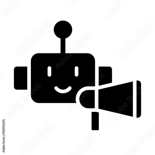 Bot Ads Solid Icon