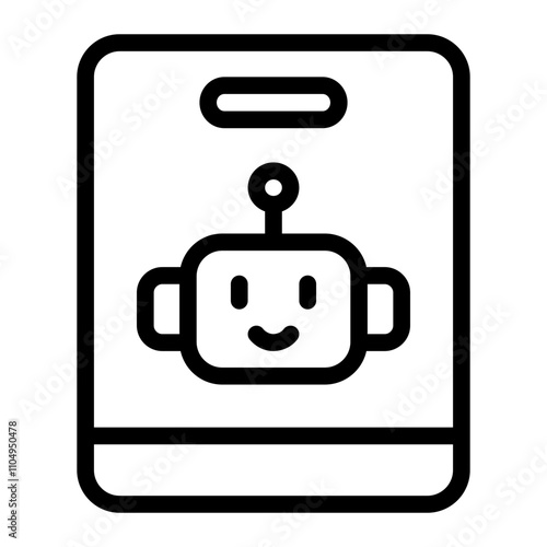 Bot Phone Line Icon