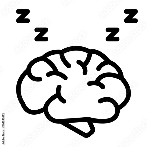Brain Burnout Line Icon