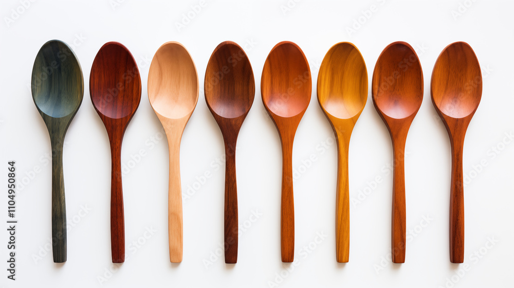 Spoon and fork made of wood isolated on white background, Eco-friendly and convey sustainability effectively. Spoon and fork made of wood isolated on white background, Eco-friendly and convey sustainability effectively.