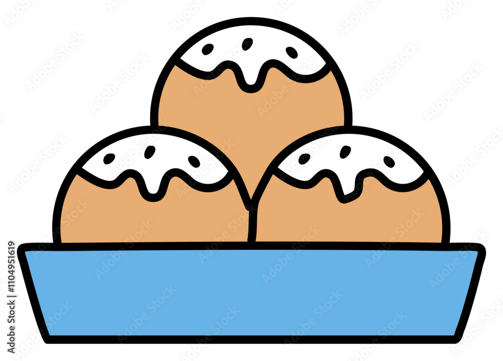 Takoyaki Japanese Food Sticker Takoyaki Japanese Food Sticker