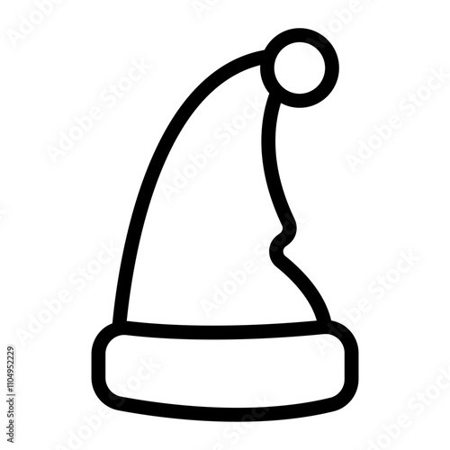 Christmas Hat Line Icon