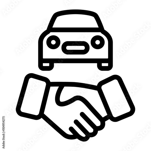 Dealing Car Line Icon