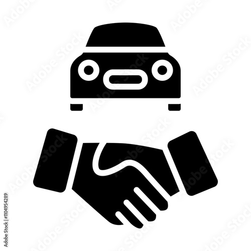 Dealing Car Solid Icon