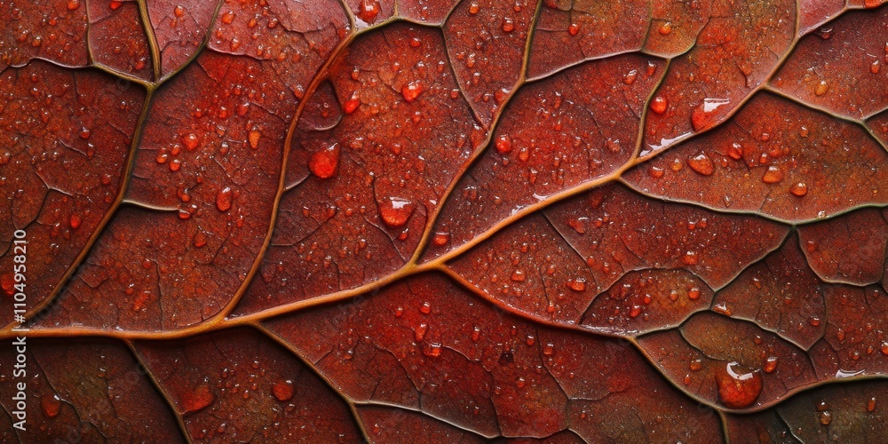 Fototapeta premium Dewy leaf surface Eucalyptus leaf A detailed macro sh