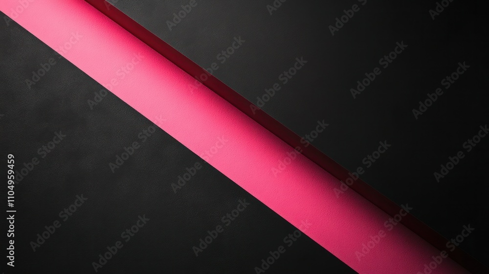 Sleek and minimalist horizontal pink beam over black background, creating a stylish modern aesthetic