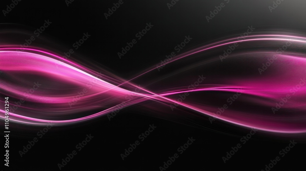 Stylish and minimalist horizontal pink flare glowing over black, modern elegance in simplicity Stylish and minimalist horizontal pink flare glowing over black, modern elegance in simplicity