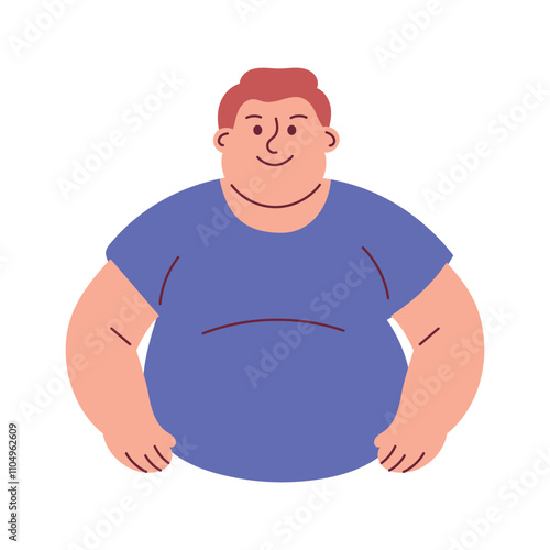 Obese Man with Overweight Body