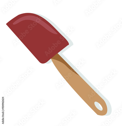 red silicone spatula, illustration, vector .
silicone spatula