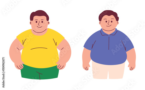 Man with Obesity Overweight Obese