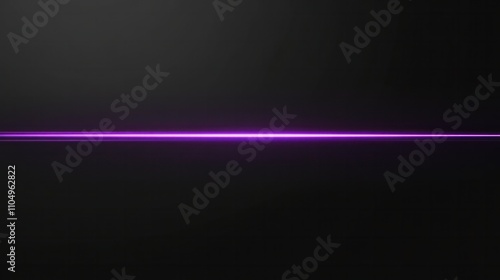 Stylish horizontal purple flare glowing on black, a modern minimalist composition with elegant simplicity