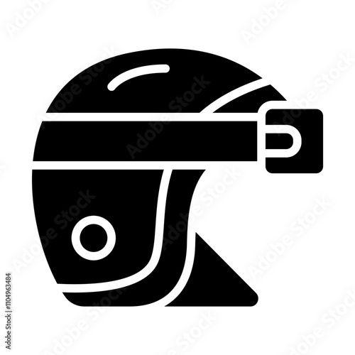 Ski Helmet Solid Icon photo