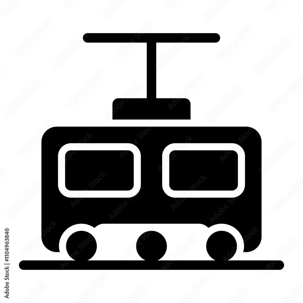 Snow Train Solid Icon Snow Train Solid Icon