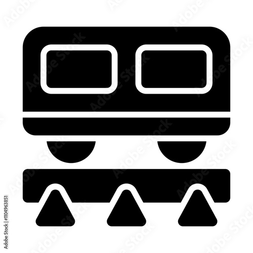 Snow Train Solid Icon