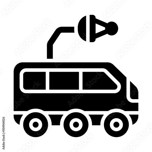 Space Rover Solid Icon