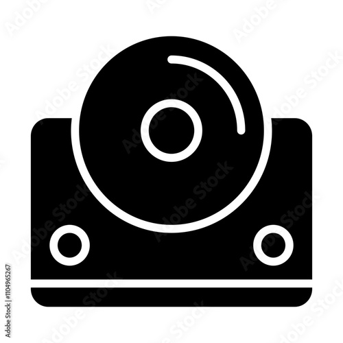 Vinyl Disc Solid Icon