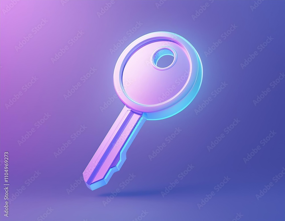 3D vibrant holographic key unlocks a world of possibilities 3D vibrant holographic key unlocks a world of possibilities