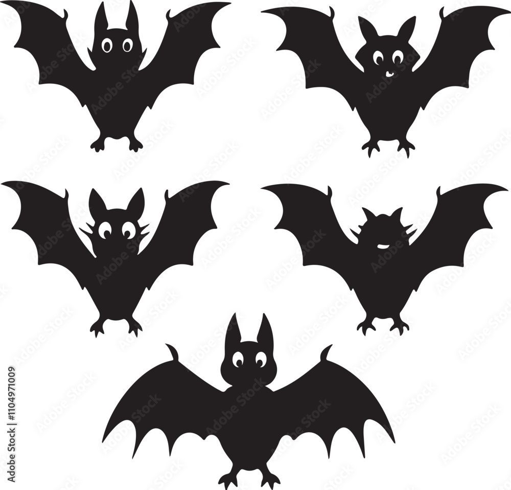 set of halloween bats set of halloween bats