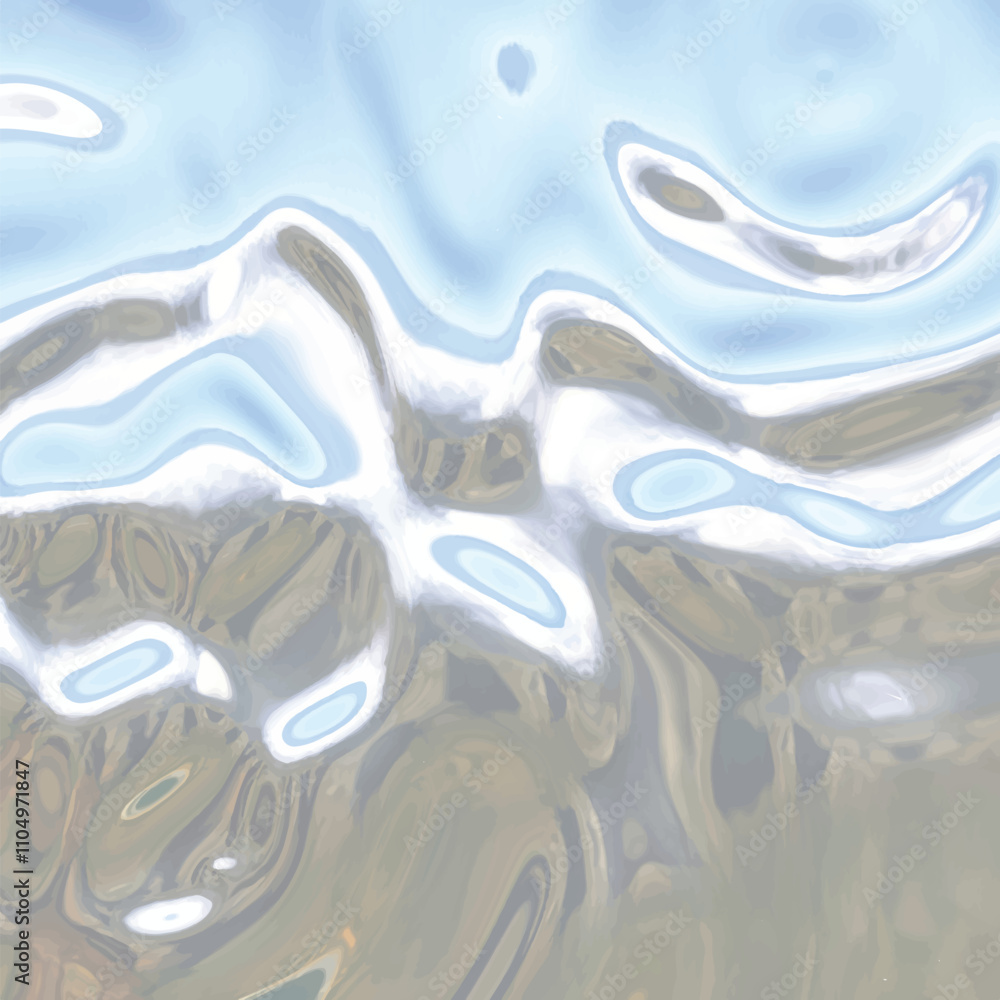 Obraz premium Water surface. . Light gradient rippled background