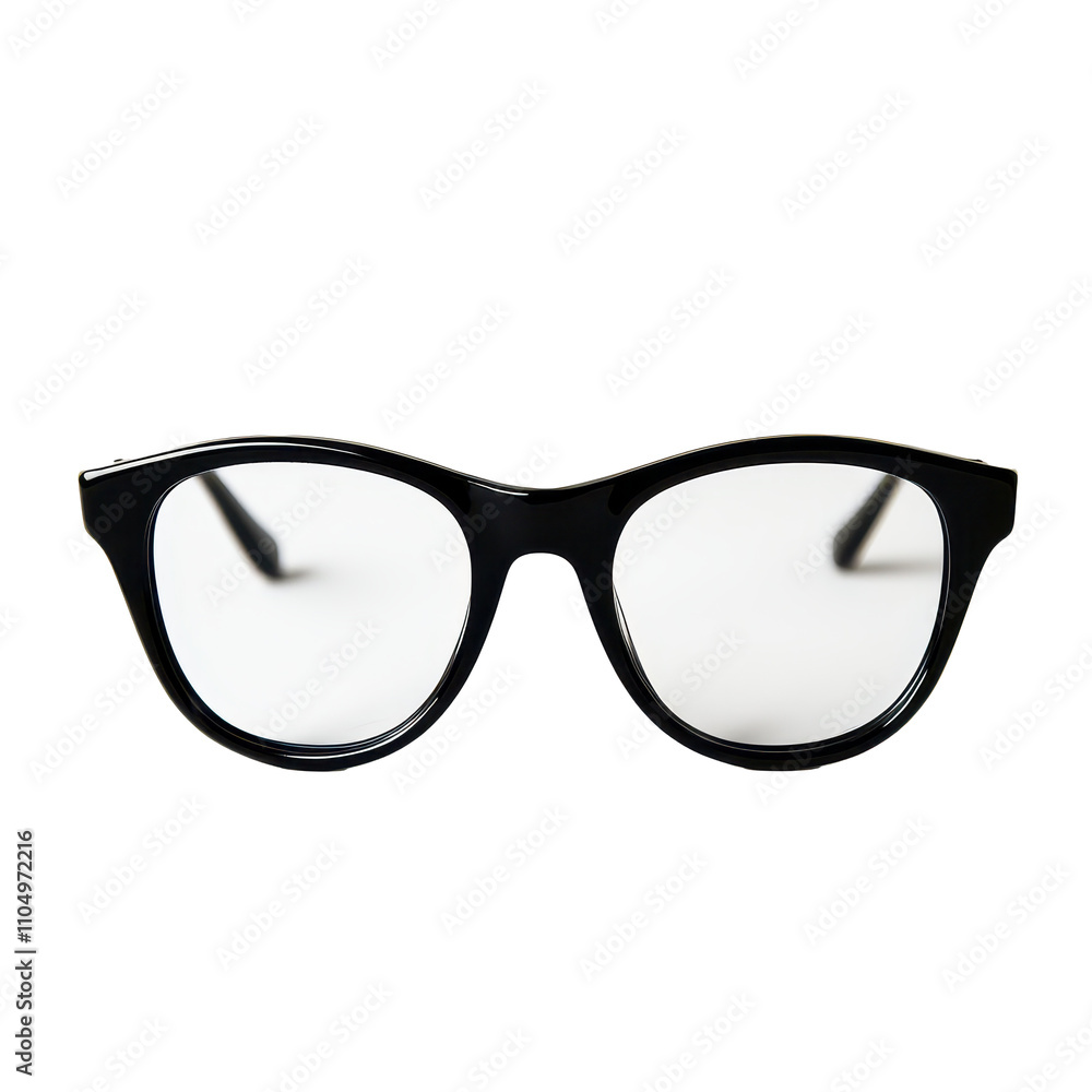 Stylish black nerd glasses displayed against a plain transparent background for eyewear enthusiasts and fashion lovers, Black Nerd Glasses, transparent background. Stylish black nerd glasses displayed against a plain transparent background for eyewear enthusiasts and fashion lovers, Black Nerd Glasses, transparent background.