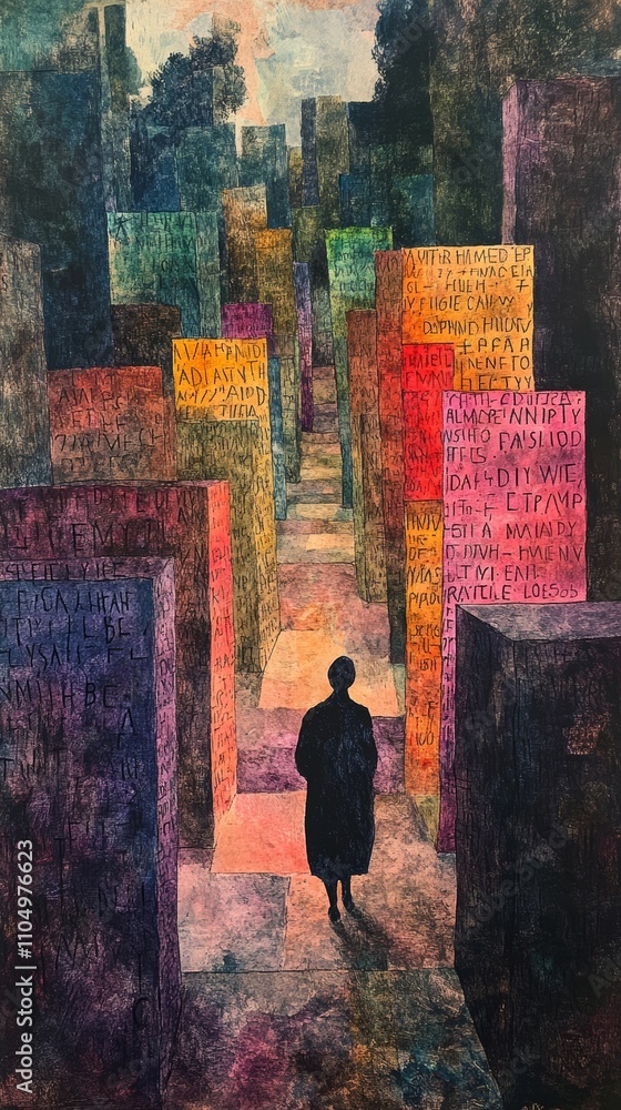 Obraz premium The Maze of Admiration, Narcissistic Personality Disorder