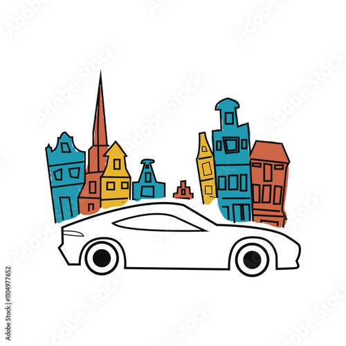 Tour travel around the world illustration