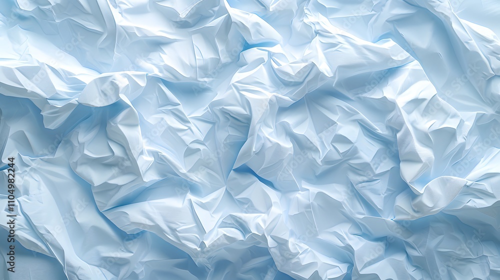 Abstract background of crumpled light blue paper texture. Abstract background of crumpled light blue paper texture.