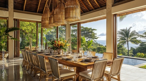 Luxury Dining Room with Ocean View