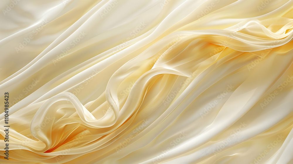 Fototapeta premium Creamy Silk Drape Abstract Background Illustration